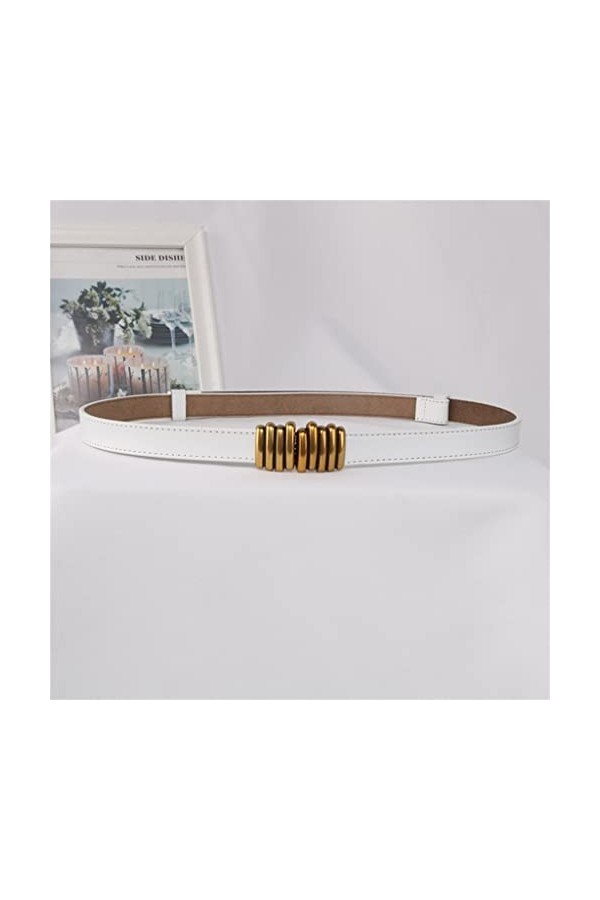 JEONSWOD Ceinture All-Match Jupe Femme Jupe Veste Tempérament Métal Boucle Matte Petite Ceinture Fine Ceinture Fine Ceinture 