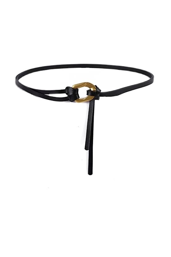 Xwwdp Ceinture nouée jupe en dentelle rétro, courroie de costume polyvalente avec pull Color : Black, Size : 120cm 