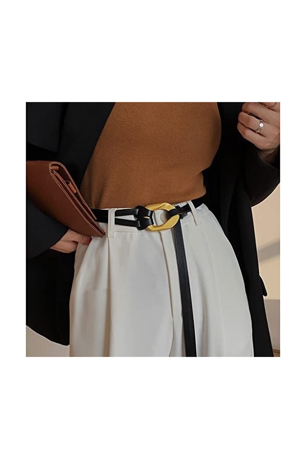 Xwwdp Ceinture nouée jupe en dentelle rétro, courroie de costume polyvalente avec pull Color : Black, Size : 120cm 