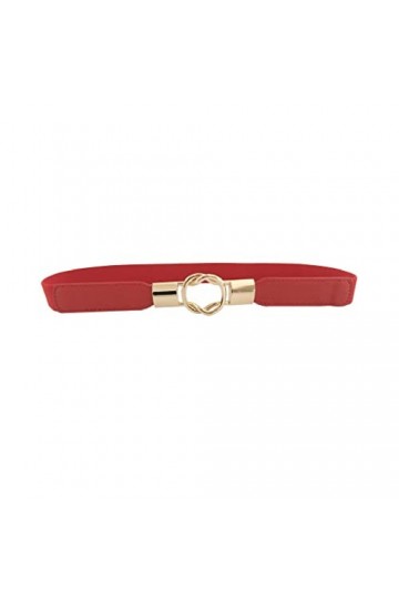 JEONSWOD aux Femmes Puce Ceinture à Courroie élastique Robe vêtements Accessoires Ceinture Color : Red, Size : 68cm 