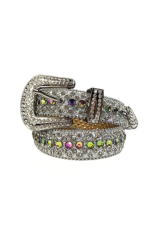 VIYASI Ceinture Femme, Cowgirl Bling Bling strassons Ceinture Ceinture cloutée for Femmes Hommes Cow-Boy Ceinture cloutée Be