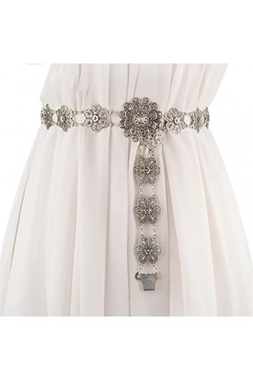 ZYING Ceinture Dames atmosphérique et élégante, chaîne en métal, Mode décontracté, Ceinture de Style Polyvalent Color : A, S