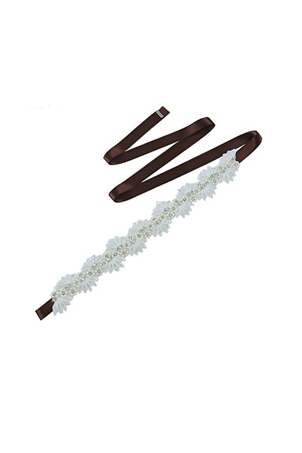 LEIGE Ceinture de mariage ceinture en ramine de perle femmes nuptiales Color : D, Size : One size 