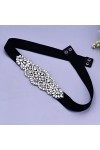 LEIGE Ceinture brillante étincelle des élastiques ceinture en strass for femmes habiller la courroie de la courbe de mariée c