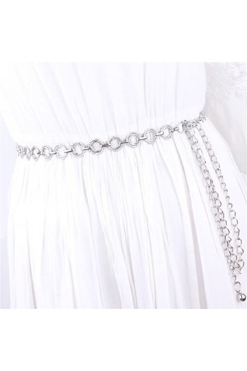 NXYJD Chaîne de taille décorative de la jupe for femmes de ceinture perle chaîne de robe rétro mince Color : B, Size : 125cm