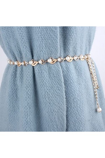 NXYJD Ceintures for femmes avec jupes polyvalentes rétro sucrées sucrées douce de taille fine chasque-pulls chemises accessoi