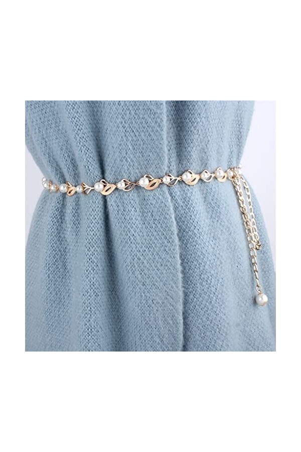 NXYJD Ceintures for femmes avec jupes polyvalentes rétro sucrées sucrées douce de taille fine chasque-pulls chemises accessoi