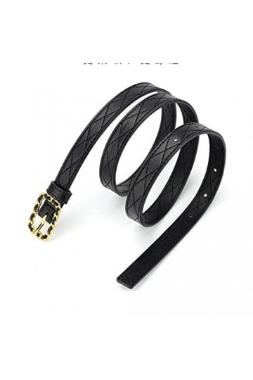 LEPSJGC Décoration de Style des Femmes de la Ceinture avec Une Jupe Simple Version coréenne All-Match Jeans à Plaid avec Cein