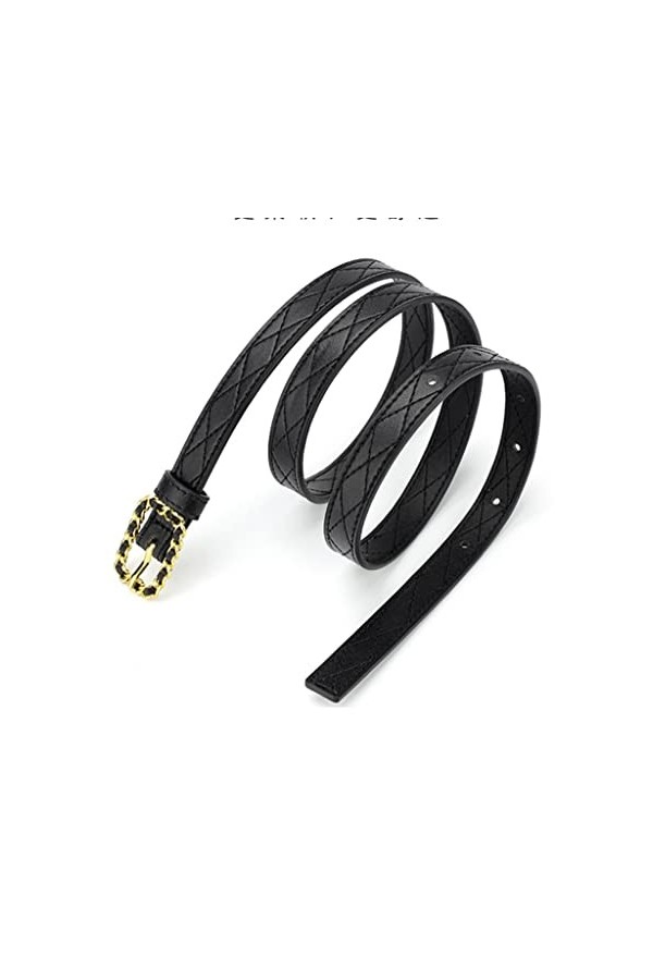 LEPSJGC Décoration de Style des Femmes de la Ceinture avec Une Jupe Simple Version coréenne All-Match Jeans à Plaid avec Cein