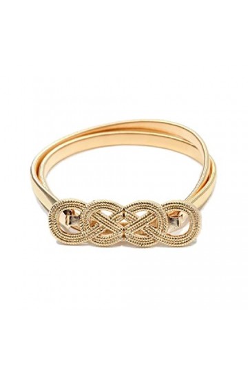 GRETD Spring métallique Chaîne de taille Mesdames Boucle sauvage Élastic Chaîne Chaîne Vêtements Accessoires Color : Gold, S