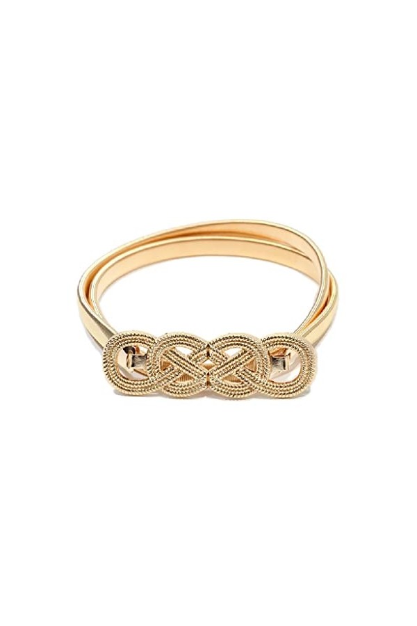 GRETD Spring métallique Chaîne de taille Mesdames Boucle sauvage Élastic Chaîne Chaîne Vêtements Accessoires Color : Gold, S