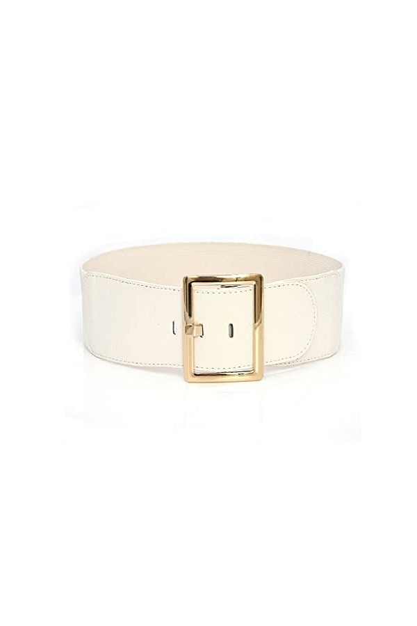 GRETD Ceinture for femmes Elastic Elastic Wide Belt Boucle de boucle dor for femmes for habillement vêtements Accessoires C