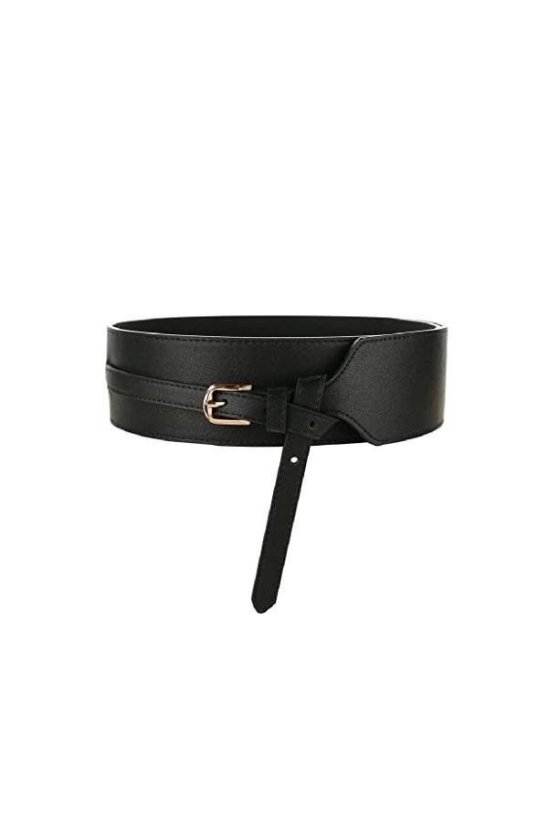 NXYJD Ceinture de nœud large de la ceinture de dames en cuir for femmes for les décorations de robe Color : Black, Size : 10