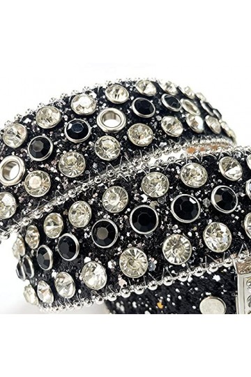 Ceinture de cowgirl western cowboy incrustée de strass pour femme - Vert - L