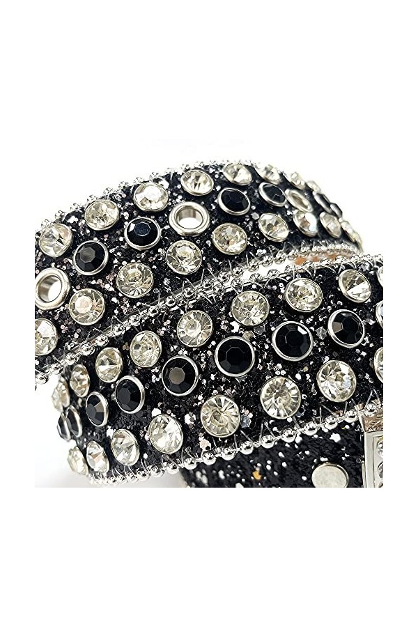 Ceinture de cowgirl western cowboy incrustée de strass pour femme - Vert - L