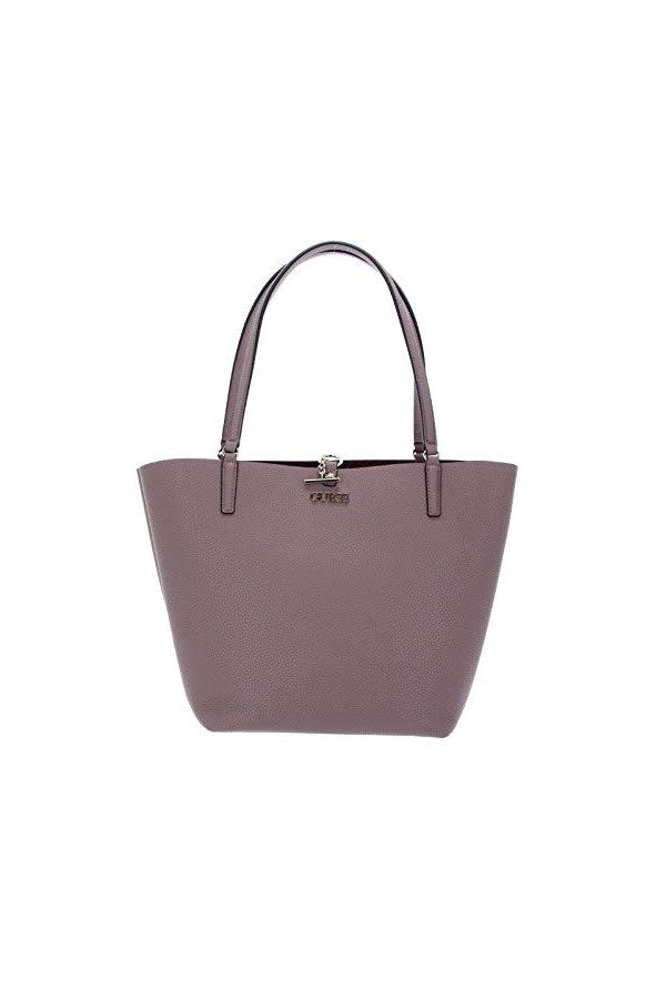 Guess Alby Toggle Tote, Sacs Satchel Femme, Black/Stone, Taille Unique