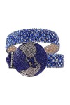 Ceinture Strass Dorée Sangle Boucle Western Ceintures Cloutées Diamants Cowgirl Cowboy Jeans Gold 42 inch