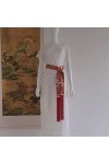 ZYING Ceinture à Pampilles de Style Chinois, Fil dor perlé, extérieur de Bon augure Rouge Sunburst, Longue Ceinture élégante
