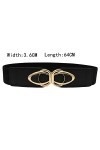 GRETD Ceinture élastique à bande élastique à bande élastique Puce Accessoires de vêtements en cuir Color : Black, Size : 64C