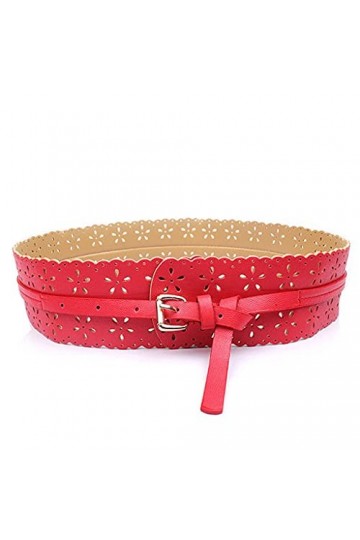 LEIGE Ceinture tendance en PU pour femme, style décontracté, ceinture décorative assortie, ceinture de 6 cm de large, kaki c