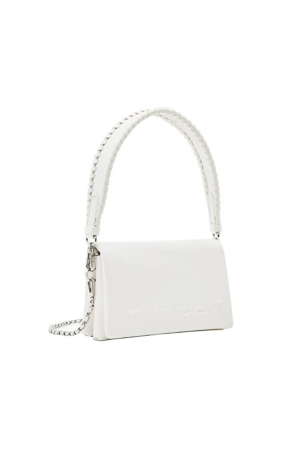 Desigual Con, Bag_Half Logo 23 Dortmund 1000 White Femme, Bianco, Taille Unique