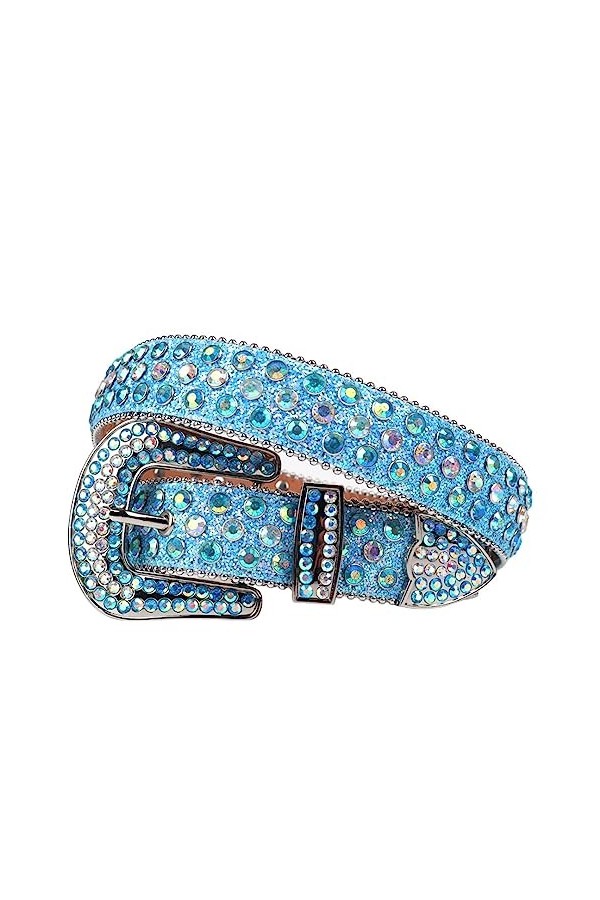Sangle de ceinture en strass pour femme - Ceinture de cowgirl et cowboy