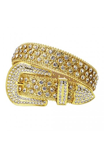 Ceinture de luxe pour homme et femme avec strass et strass