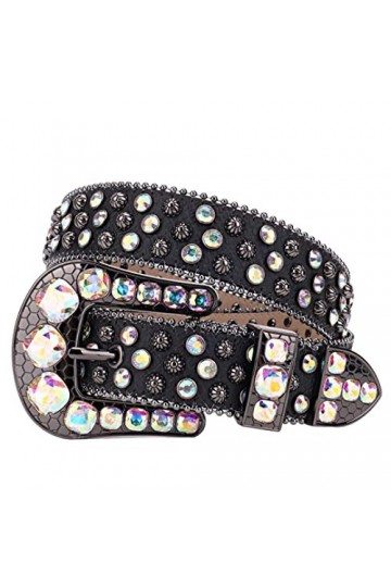 Ceintures cloutées de luxe en cuir synthétique pour femme