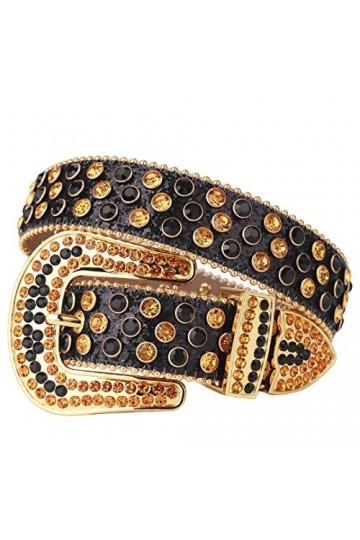 Ceinture de luxe pour homme et femme avec strass et strass