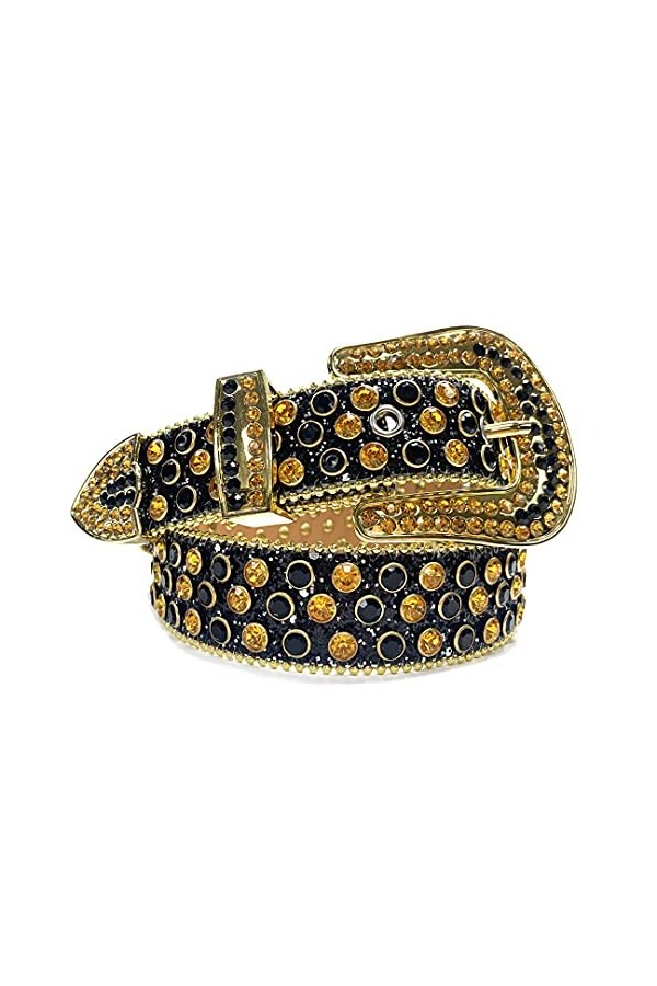 Sangle large boucle vintage strass ceinture pour femme ceinture en diamant haut homme femme pour jeans ceinture