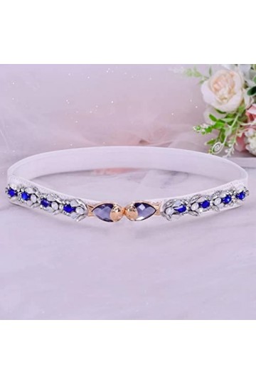 JJZXD Ceinture de mariage for robe Crystal Applique Barre de mariée Femmes Vêtements de châssis Droits Blanche Braveur avec c