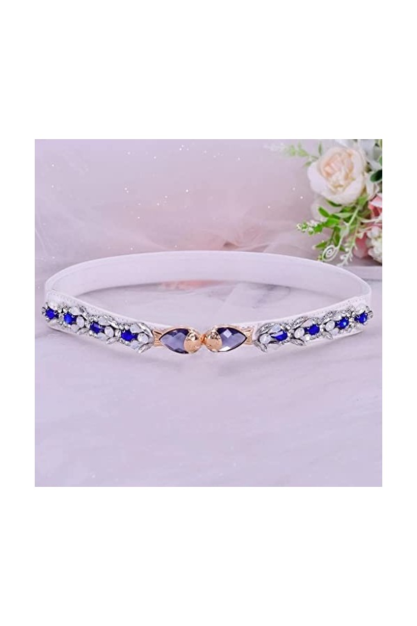 JJZXD Ceinture de mariage for robe Crystal Applique Barre de mariée Femmes Vêtements de châssis Droits Blanche Braveur avec c