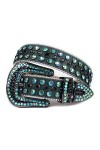 Ceinture en strass Western Ceinture diamant Cowgirl Denim Bling Crystal Ceinture, 2, 122 cm