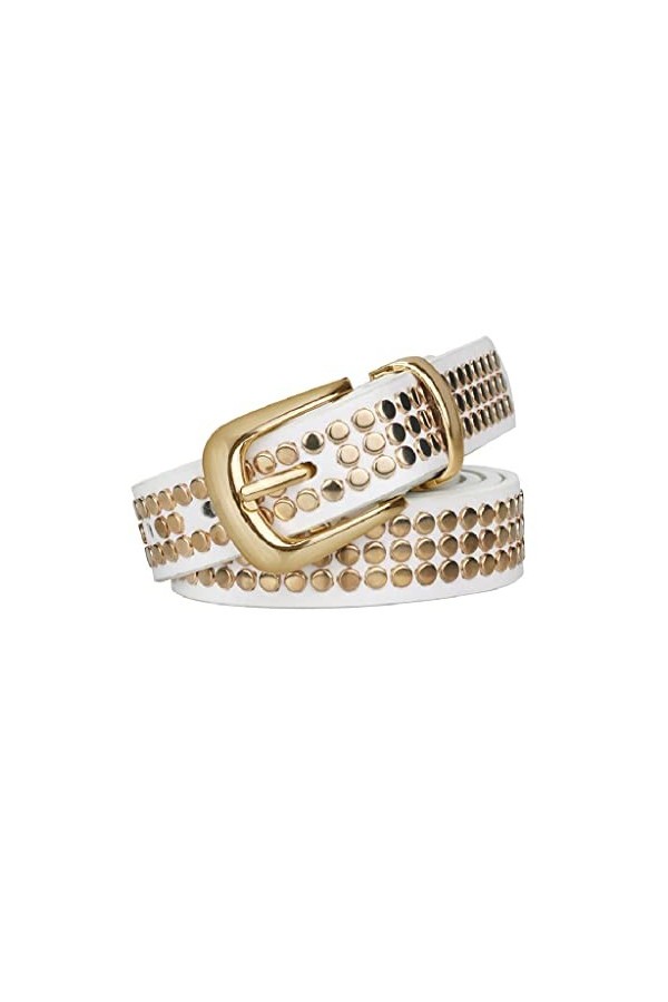 LEPSJGC Dames Puce Boucle à boucle en cuir Ceinture Bande Bande Courroie Femme Ceinture Vêtements Accessoires Color : A, Siz