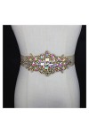 JJZXD Courroie de ceinture de ruban de ruban de mariée dans une boîte-cadeau for une robe de soirée Crystal Crystal Accessoir