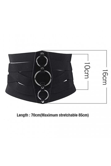JJZXD Large corset bande élastique femme ceinture robes vêtement accessoires ceintures Color : Black, Size : One Size 