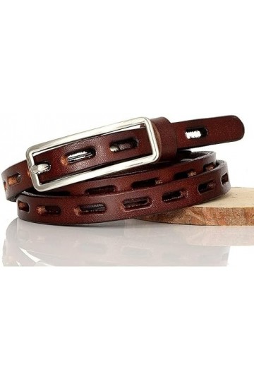Ceinture Fine Boucle ardillon Ceinture en Cuir véritable pour Femmes Collocation de Robe en Cuir Femme Couleur : B, Taille :