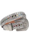 TAHALI Ceinture en Strass pour Femme, Ceinture en Strass Cowgirl Bling, Ceintures cloutées avec Boucle ardillon en Cristal ?,