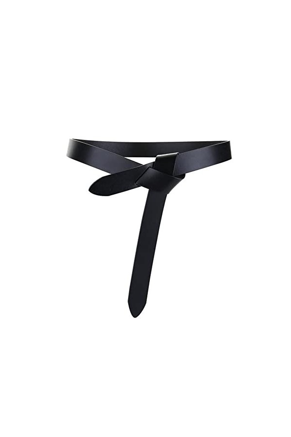 BAtlam Ceintures en Cuir véritable pour Femmes pour Femmes avec Ceintures Longues et nœud Papillon Longueur de la Ceinture :