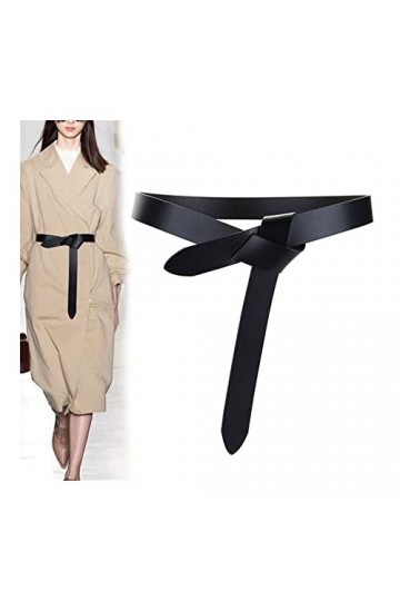 BAtlam Ceintures en Cuir véritable pour Femmes pour Femmes avec Ceintures Longues et nœud Papillon Longueur de la Ceinture :