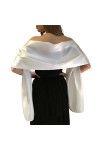 Très Chic Mailanda Écharpe Châle Étole en Satin Femme Wrap Foulard Pashmina pour Soirée Cérémonies Fêtes Mariage 240cm*75cm,