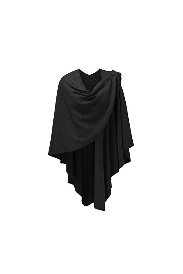 Femmes Poncho Châle Wrap Finement drapé tricoté Cape Cardigan écharpe croisée Devant pour Temps Froid/endroits climatisés,Tai