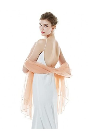 BEAUTELICATE Étole Châle de Femme Mariage Soirée Mariée Demoiselle d’honneur Foulard Écharpe Légère Soie D’été Transparente C