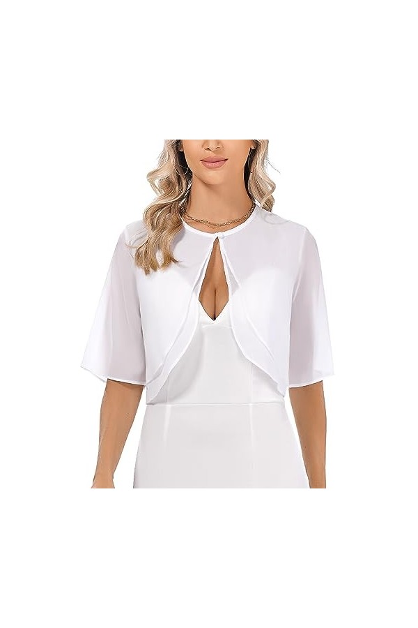 Irevial Femme​​ Châle pour Elégant Châle en Mousseline de Soie Transparent été Cape Fluide Couverture Supérieure Brun Clair, 