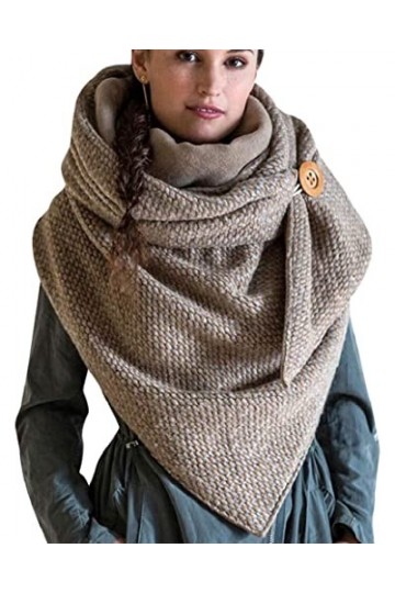 heekpek Écharpe Femme Mode Chic Foulards Châles Écharpe Chale Femme Wrap Écharpes Châles Couleur Unie Écharpe Chaud Rétro Aut
