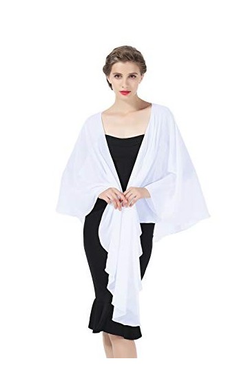 BEAUTELICATE Femme Étole Châle Elégant Foulard Écharpe Cape en Mousseline de Soie Pour Robe De Soirée Mariage Mariée Cérémoni