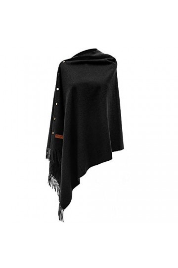 Kordear Poncho Châle Femme - Écharpe Hiver Chaud,Grande Châle Chaud Chic Cape Poncho Elégant Magnifique avec Bouton Couvertur
