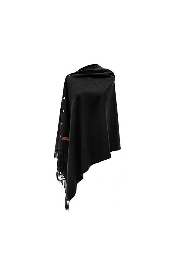 Kordear Poncho Châle Femme - Écharpe Hiver Chaud,Grande Châle Chaud Chic Cape Poncho Elégant Magnifique avec Bouton Couvertur