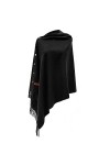 Kordear Poncho Châle Femme - Écharpe Hiver Chaud,Grande Châle Chaud Chic Cape Poncho Elégant Magnifique avec Bouton Couvertur