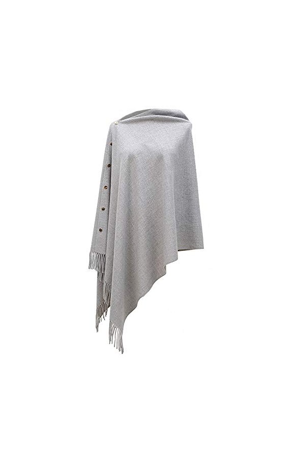 Kordear Poncho Châle Femme - Écharpe Hiver Chaud,Grande Châle Chaud Chic Cape Poncho Elégant Magnifique avec Bouton Couvertur